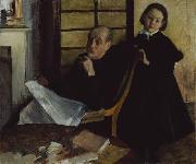 Edgar Degas, Henri Degas and His Niece Lucie Degas